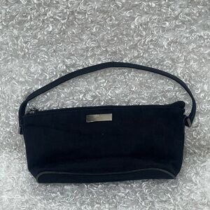 Gucci Black GG Canvas Boat Pochette Bag